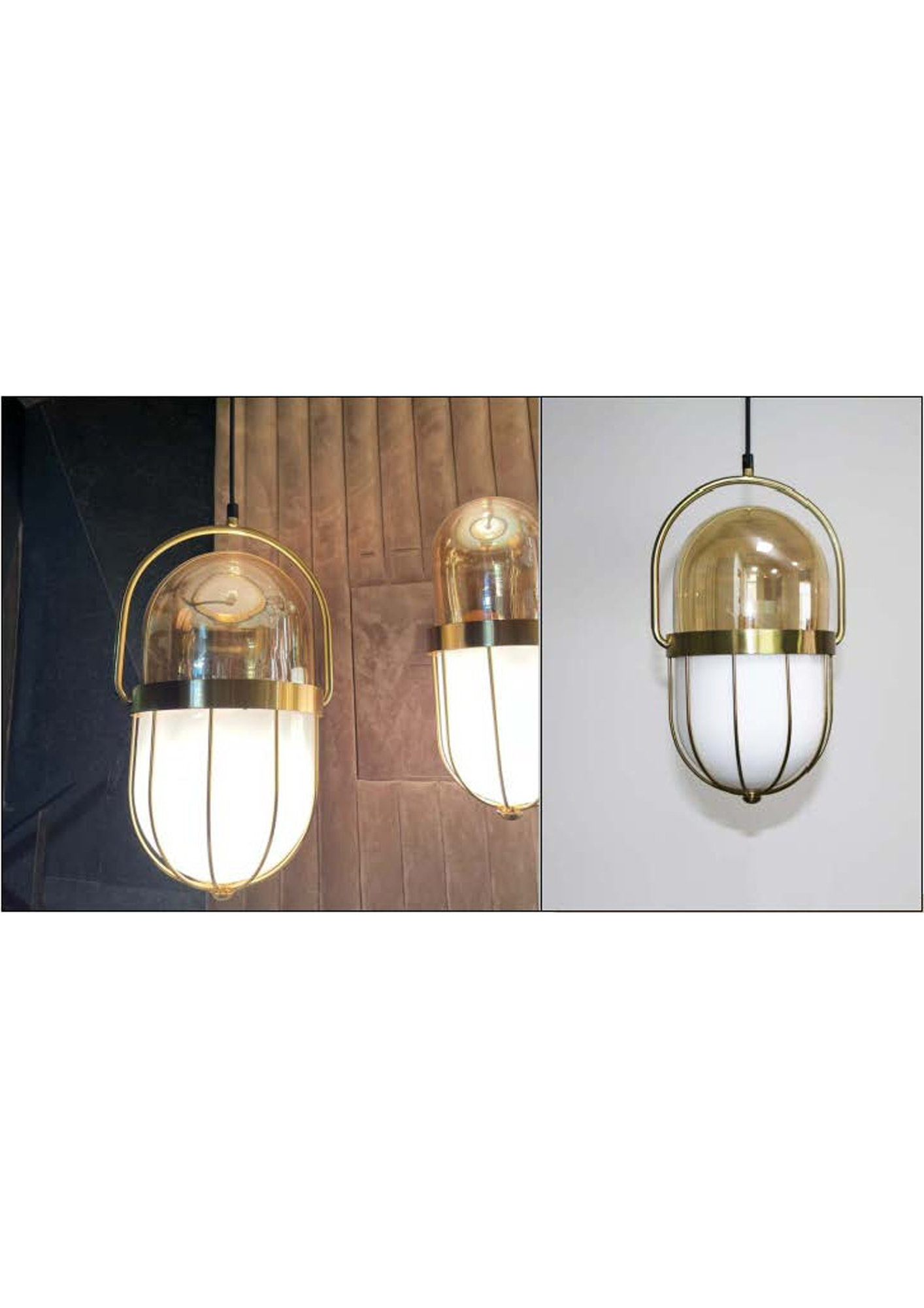 Beyond Lights - Brass Pendant Lamp- GL
